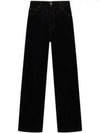 Flocked Denim Straight Jeans Black - MARNI - BALAAN 2