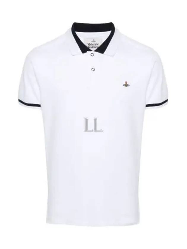 Classic ORB Logo Polo Shirt White - VIVIENNE WESTWOOD - BALAAN 2