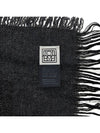 Monogram Wool Cashmere Scarf Black - TOTEME - BALAAN 9