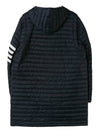 Men's 4 Bar Hooded Padding Navy - THOM BROWNE - BALAAN 3