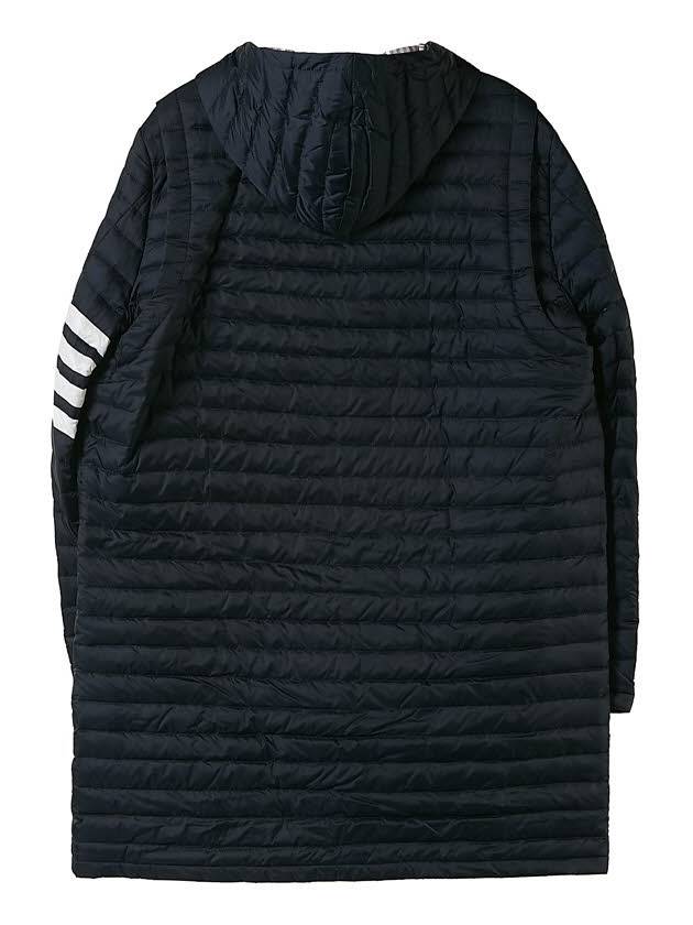 Men's 4 Bar Hooded Padding Navy - THOM BROWNE - BALAAN 3