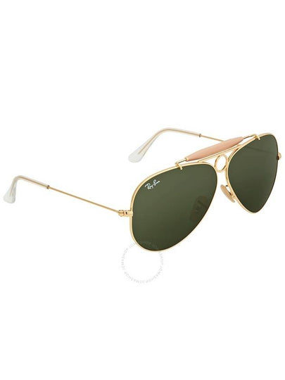 Ray Ban Shooter Green Classic G-15 Aviator Unisex Sunglasses RB3138 001 58 - RAY-BAN - BALAAN 2