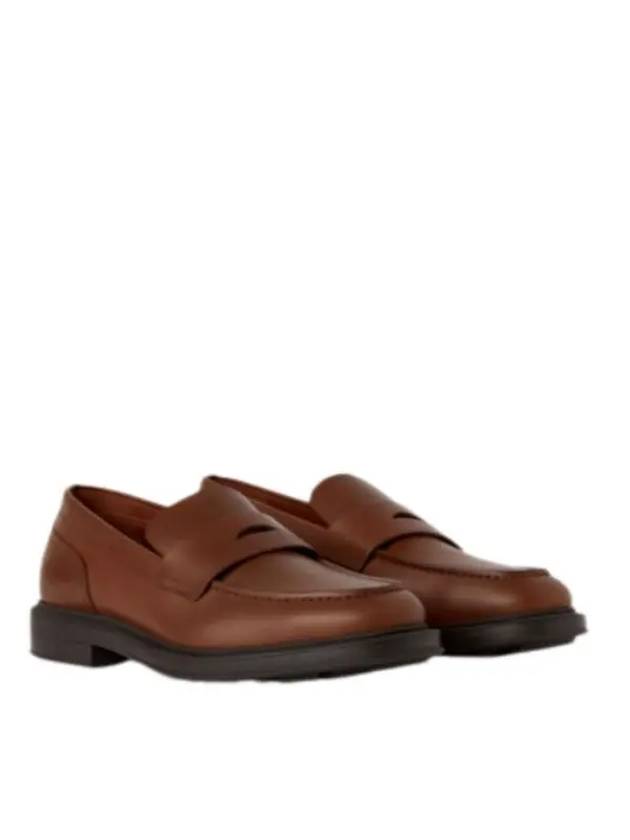 Travis Penny Leather Loafers Brown - LORO PIANA - BALAAN 1