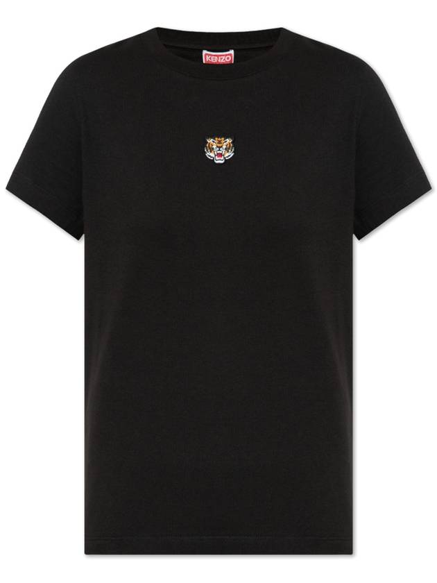 Kenzo T-shirt With Logo, Women's, Black - KENZO - BALAAN 1