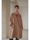 Overfit Double Button Handmade Wool CoatBeige - CAHIERS - BALAAN 10