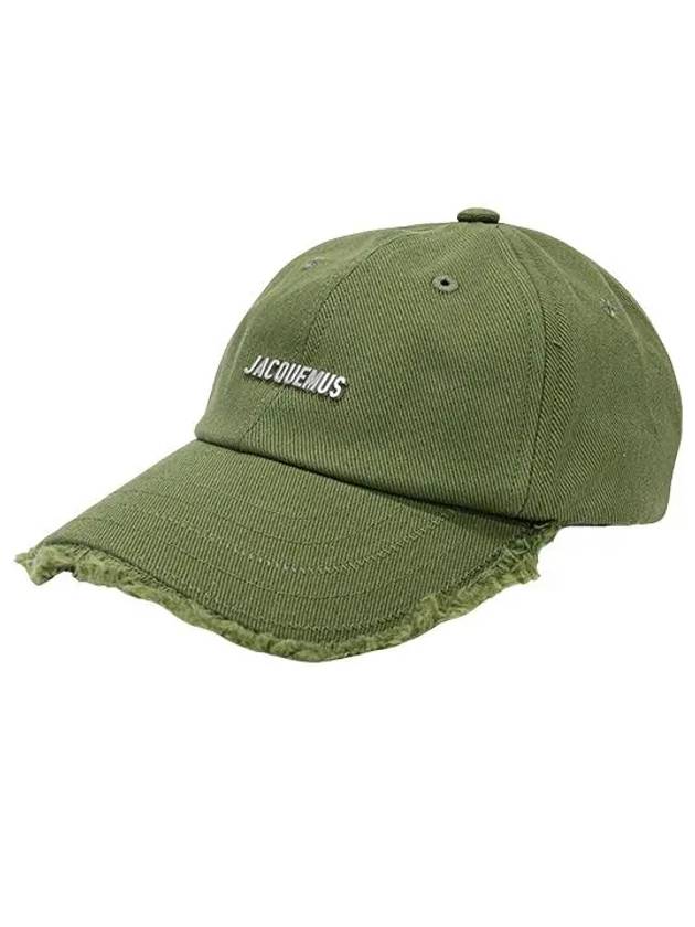 La Casquette Artichaut Fringe Metal Logo Ball Cap Khaki - JACQUEMUS - BALAAN 5