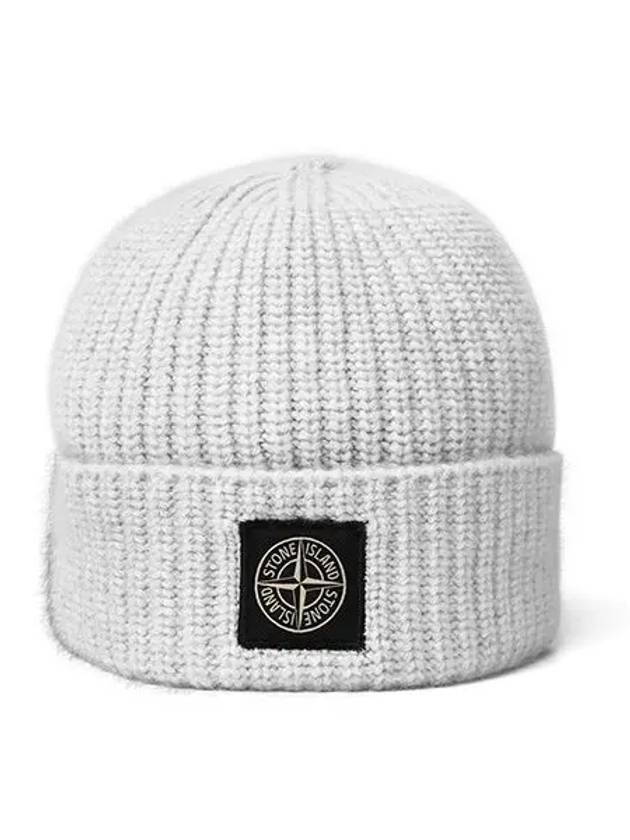 Beanie N10B5 V0M61 Mini Wappen Logo Ribbed Geelong Wool Men's Beanie Women's Beanie - STONE ISLAND - BALAAN 1