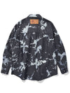 hand bleached oversized denim shirt dark navy - CONECTX - BALAAN 3