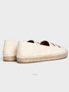 Women's Triomphe Logo Patch Flat Espadrilles Cream - CELINE - BALAAN 5