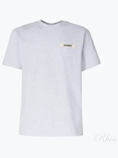 Le Gros Grain Logo Short Sleeve T-Shirt Grey - JACQUEMUS - BALAAN 2