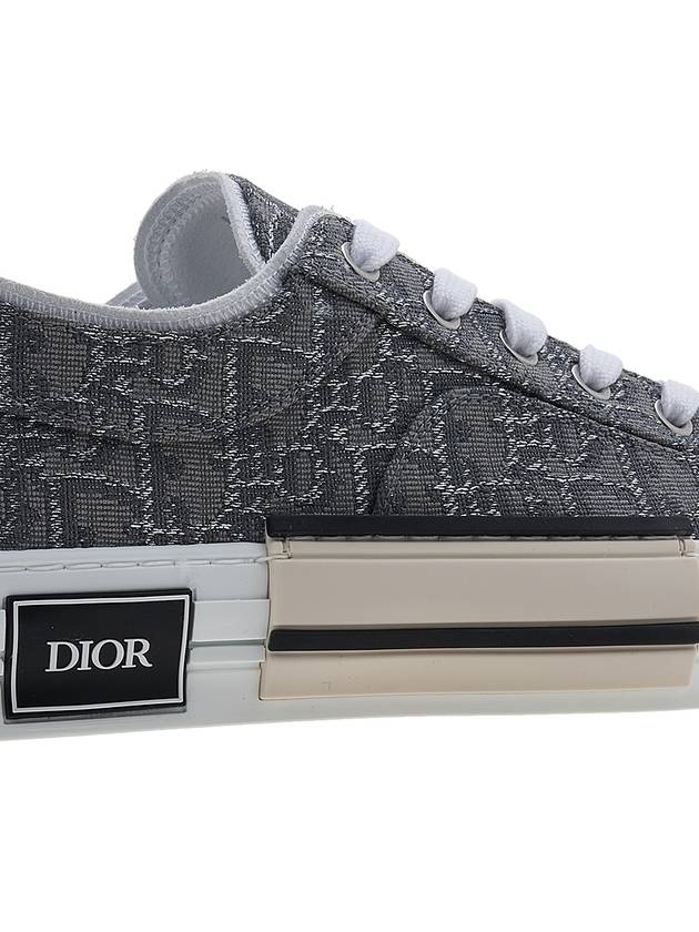 B23 Oblique Canvas Low Top Sneakers Ruthenium - DIOR - BALAAN 11