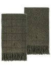 PC0743 350 Pony Windowpane Plaid Check Reversible Fringe Muffler Scarf - POLO RALPH LAUREN - BALAAN 3