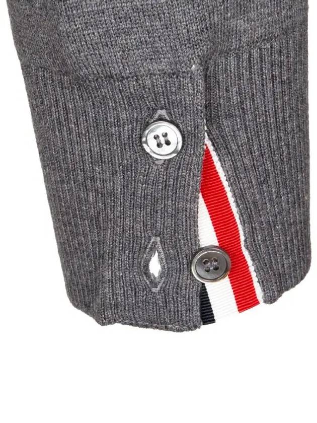 4 Bar Armband Milano Stitch Knit Top Mid Grey - THOM BROWNE - BALAAN 10