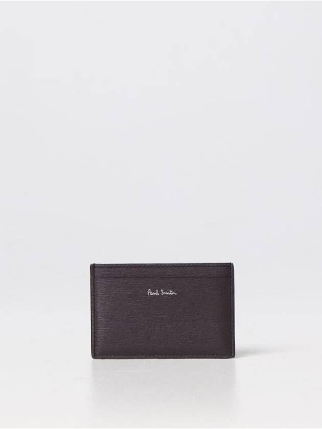 Logo Color Block Card Wallet Burgundy Green - PAUL SMITH - BALAAN 1