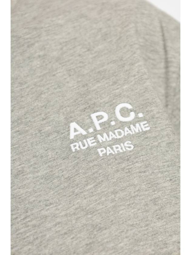 A.P.C. Cotton T-shirt With Logo, Women's, Grey - A.P.C. - BALAAN 5