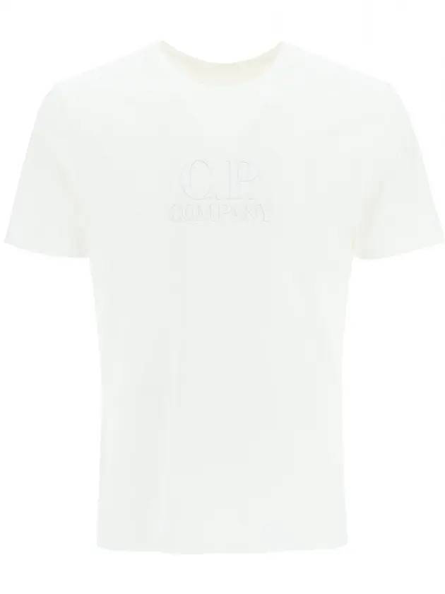 Print Logo Short Sleeve T-Shirt White - CP COMPANY - BALAAN 1