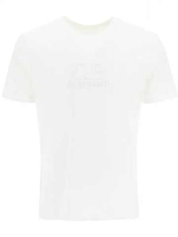 Print Logo Short Sleeve T-Shirt White - CP COMPANY - BALAAN 1