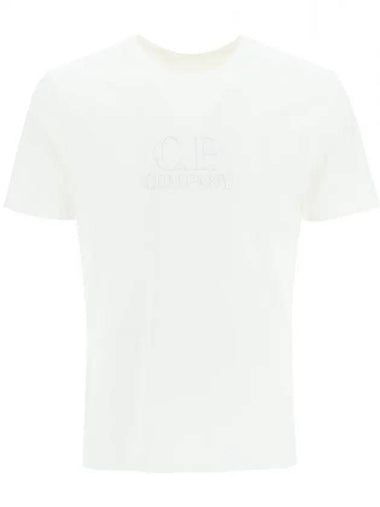 Print Logo Short Sleeve T-Shirt White - CP COMPANY - BALAAN 1