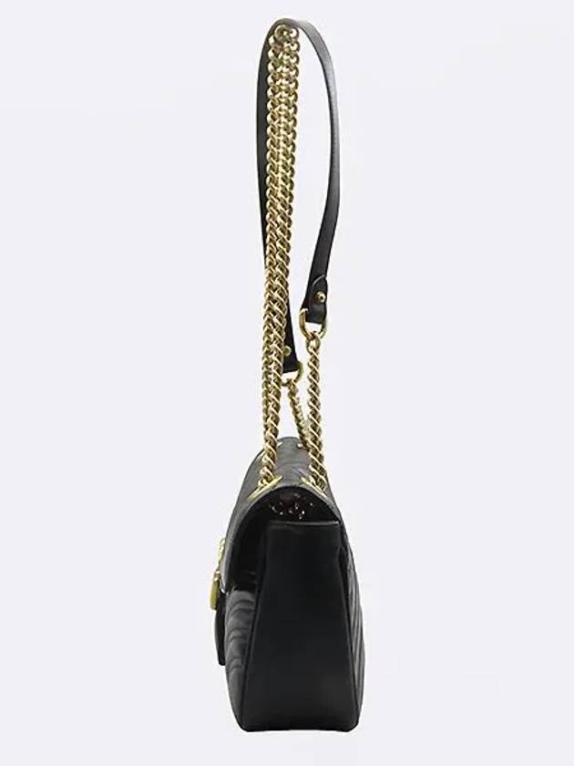 443497 GG Marmont Small Matelasse Quilted Gold Chain Shoulder Bag - GUCCI - BALAAN 3