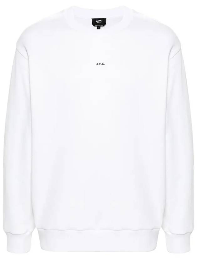 Boxy Micro Logo Sweatshirt White - A.P.C. - BALAAN 3