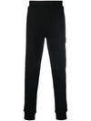 Men's Lens Wappen Diagonal Fleece Jogger Track Pants Black - CP COMPANY - BALAAN 3