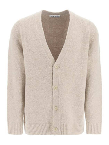 Wool Blend Cardigan Clay Beige - ACNE STUDIOS - BALAAN 1