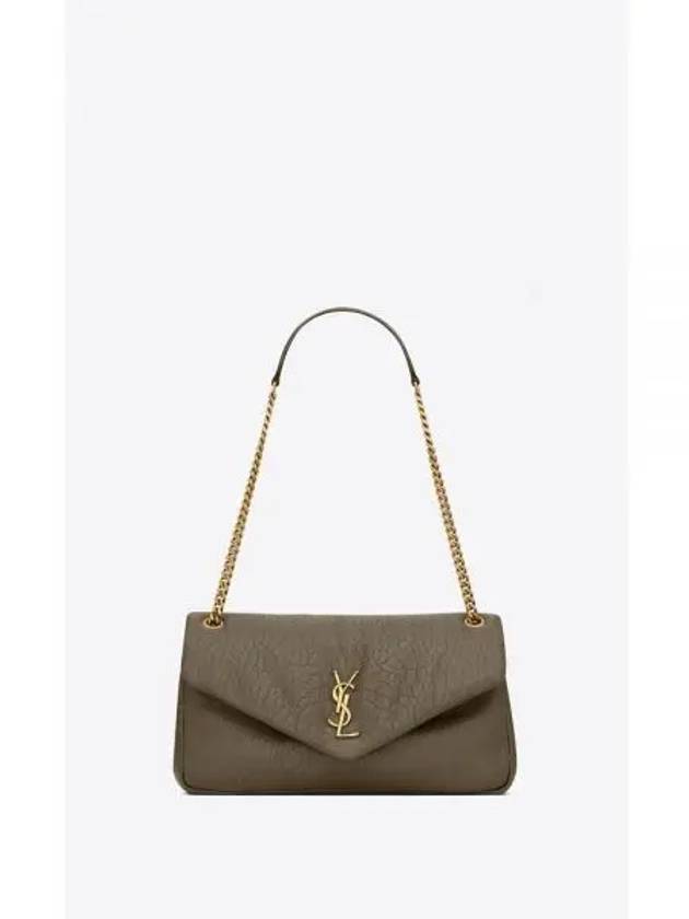 Calypso Medium In Grained Lambskin Shoulder Bag Light Musk - SAINT LAURENT - BALAAN 2