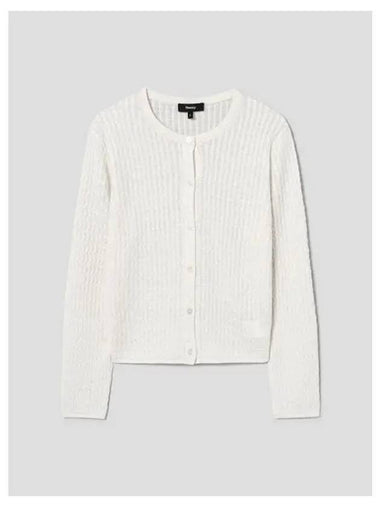 Women s Neo Sag Harbor Cable Knit Crop Spring Fall Cardigan This Domestic Product GM0024032500204 - THEORY - BALAAN 1