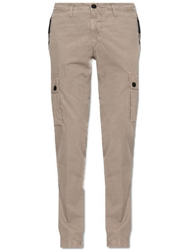 Men's Wappen Patch Cargo Track Pants Beige - STONE ISLAND - BALAAN 1