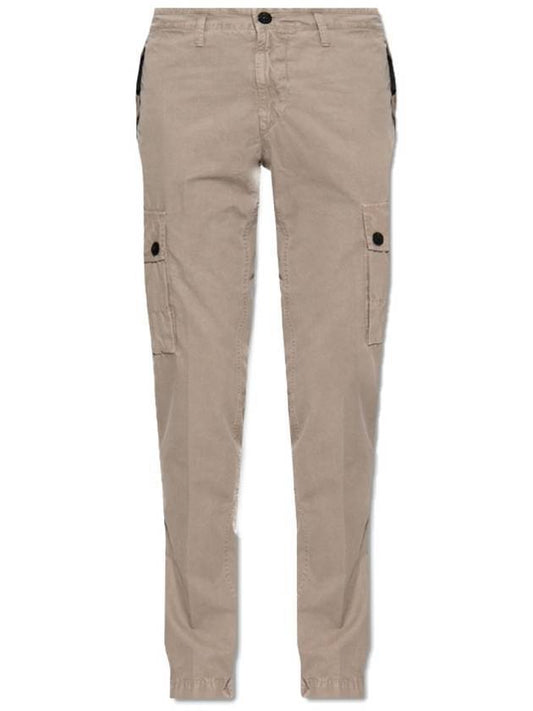 Men's Wappen Patch Cargo Track Pants Beige - STONE ISLAND - BALAAN 1