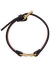 V Logo Signature Bracelet Black - VALENTINO - BALAAN 3