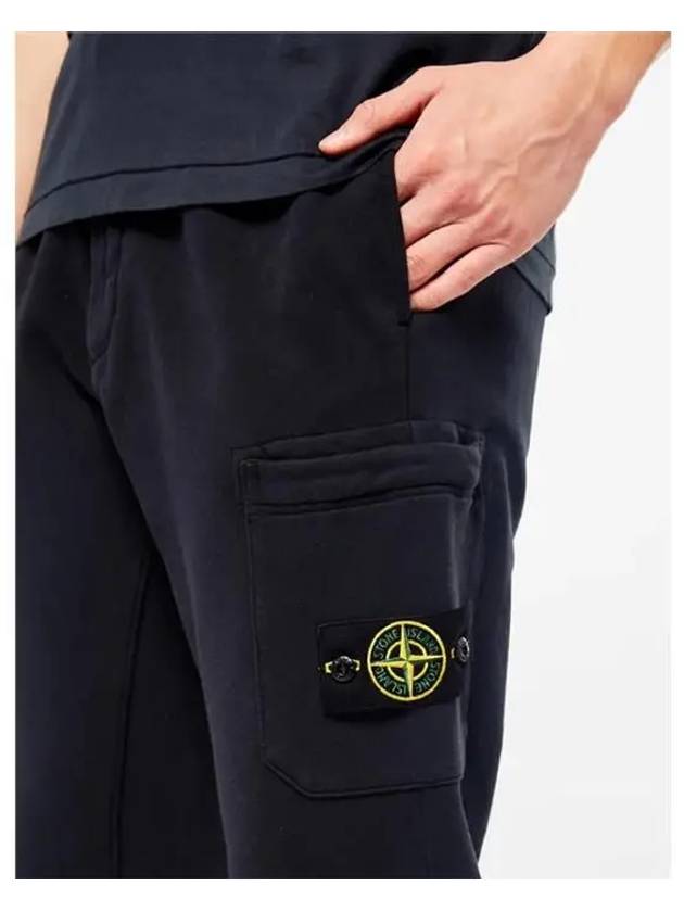 Waffen Patch Cotton Fleece Track Pants Navy - STONE ISLAND - BALAAN 4