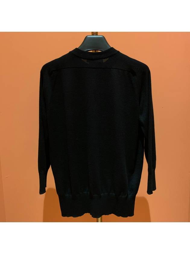 Round Neck Cashmere Knit Top Black - LORO PIANA - BALAAN 5