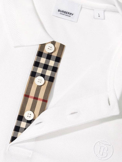 Monogram Motif Polo Shirt White - BURBERRY - BALAAN 2