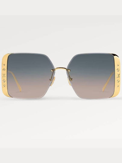 LV Moon Metal Square Sunglasses Gold - LOUIS VUITTON - BALAAN 2