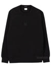 Logo Patch Cotton Sweatshirt Black - CP COMPANY - BALAAN 2