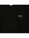 Men's Black Heart Waffen Short Sleeve T-Shirt Black - COMME DES GARCONS PLAY - BALAAN 4