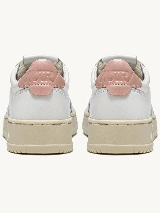 Medalist Pink Tab Leather Low Top Sneakers White - AUTRY - BALAAN 5