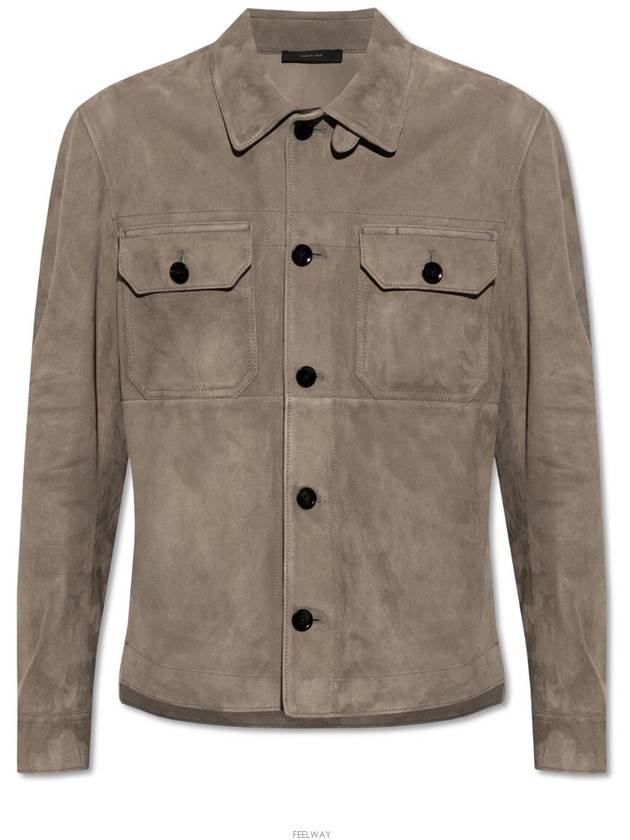 Micro Light Suede Jacket Grey - TOM FORD - BALAAN 5