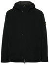 Techno Fabric Hooded Jacket Black - STONE ISLAND - BALAAN 4