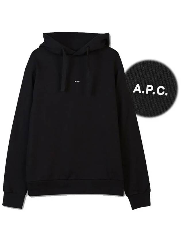 Larry Small Logo Hoodie Black - A.P.C. - BALAAN 3