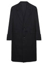 Virgin Wool Oversized Single Coat Black - AMI - BALAAN.