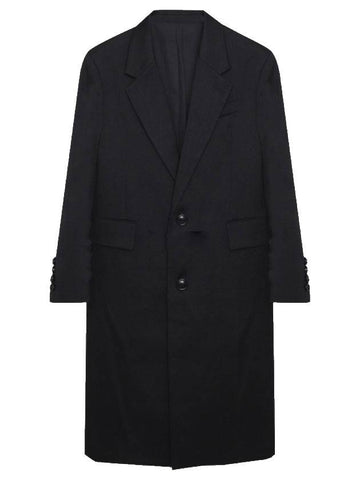 Virgin Wool Oversized Single Coat Black - AMI - BALAAN.