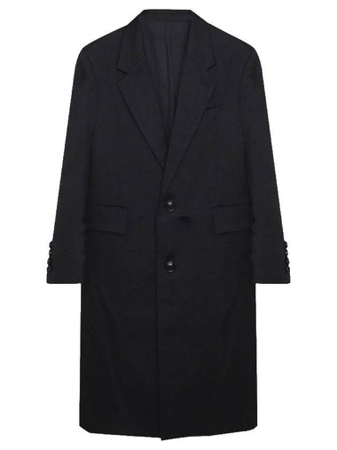 Virgin Wool Oversized Fit Single Coat Black - AMI - BALAAN 1