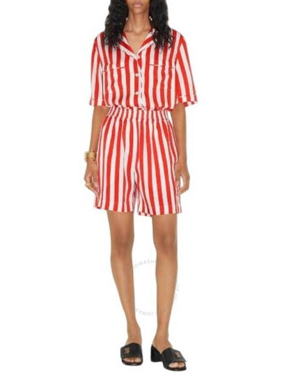 Burberry Tabi Striped Silk Pyjama Shirt, Brand Size 6 (US Size 4) - BURBERRY - BALAAN 2