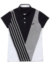 Golf Wear W Print Collar Short Sleeve Golf T-shirt WB21SUWT03BK Black - WHITEBALL - BALAAN 1