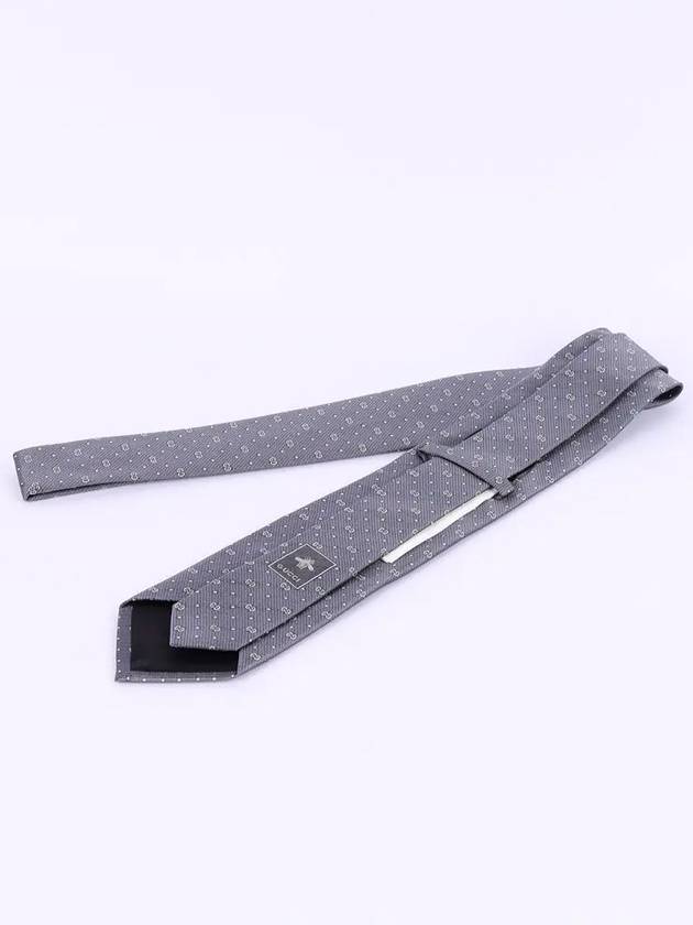 GG Dot Pattern Silk Tie Grey - GUCCI - BALAAN 6