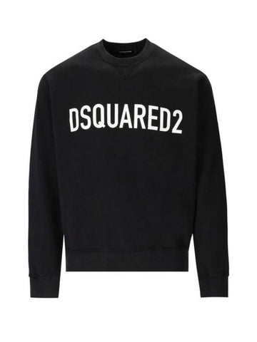 Logo Print Sweatshirt Black - DSQUARED2 - BALAAN 1