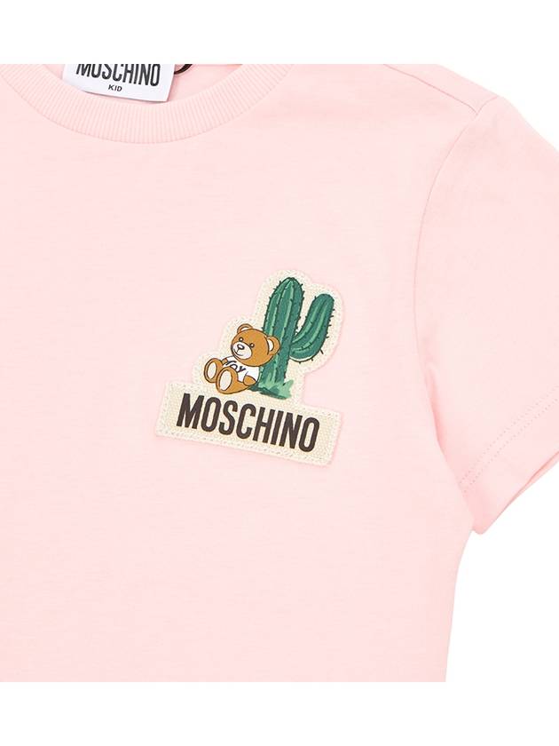 Kids short sleeved T shirt H8M03U LAA24 50209 Adults can wear - MOSCHINO - BALAAN 4