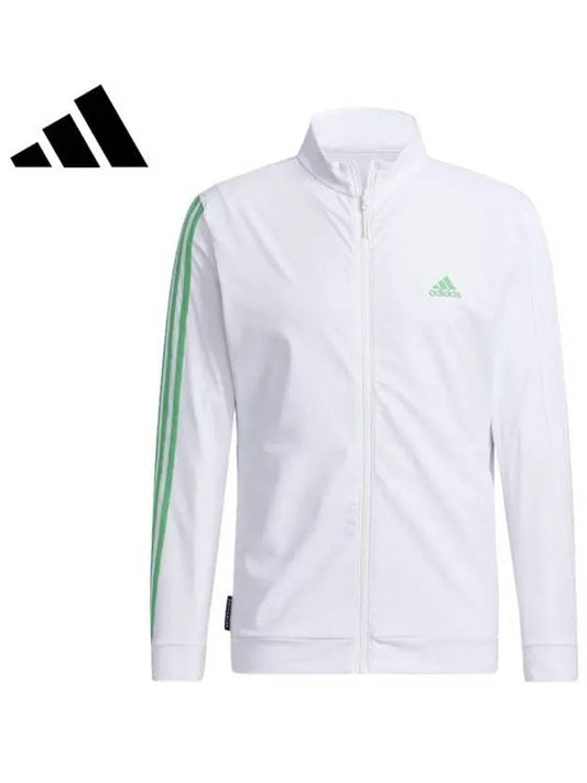 GV1183 Men s Prime Blue Three Stripe Track Jacket - ADIDAS GOLF - BALAAN 1